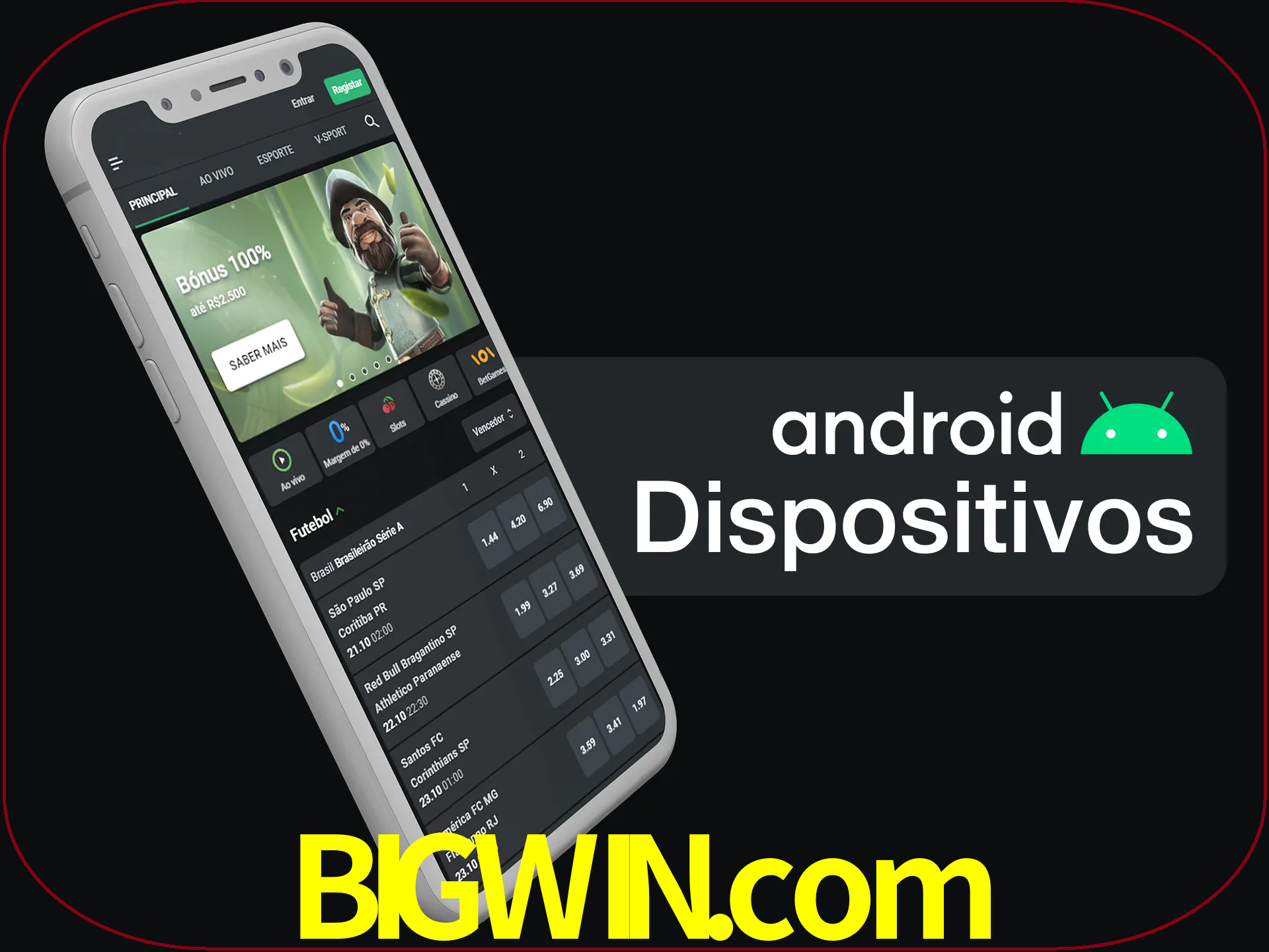 O aplicativo suporta a maioria de todos os dispositivos Android.